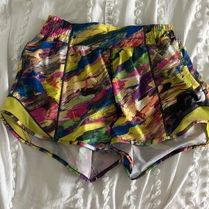 Multi color lululemon hotty hot size 4 shorts